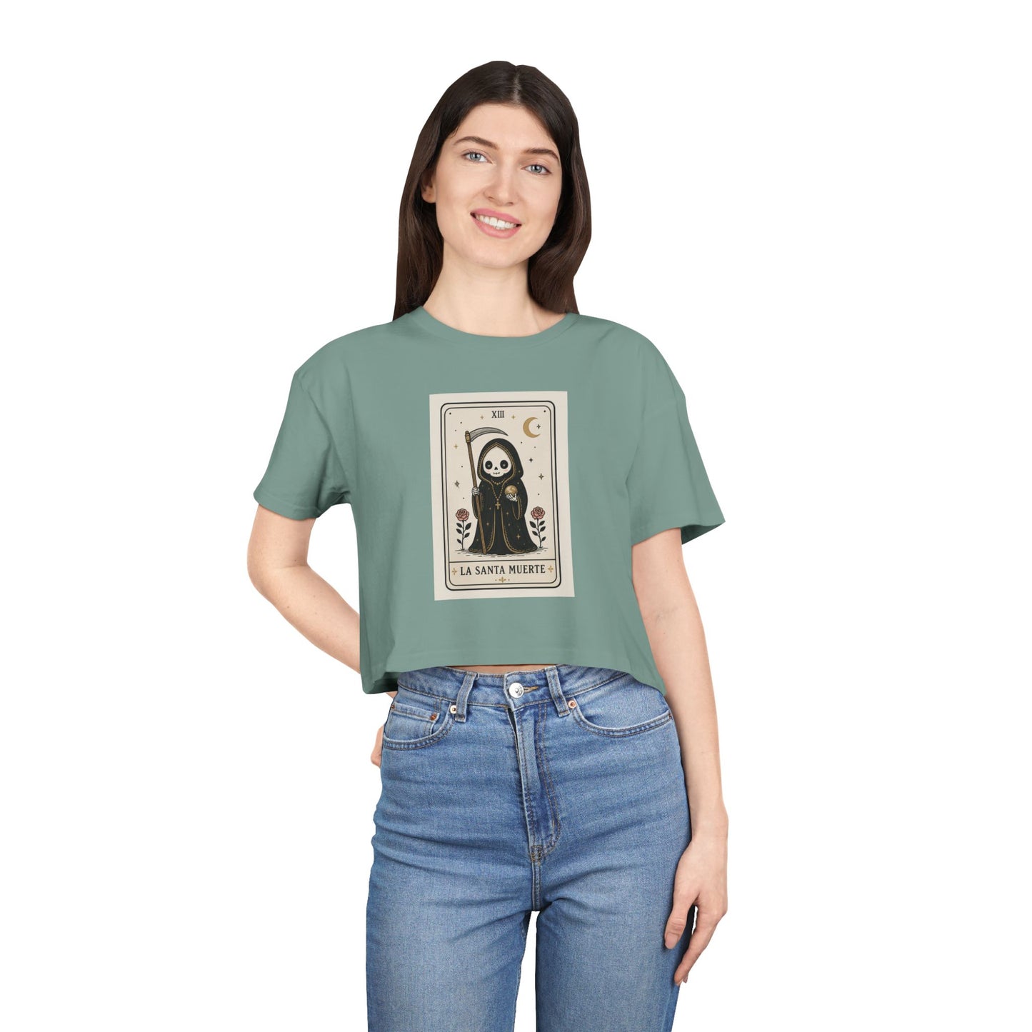 La Santa Muerte Tarot Crop Tee