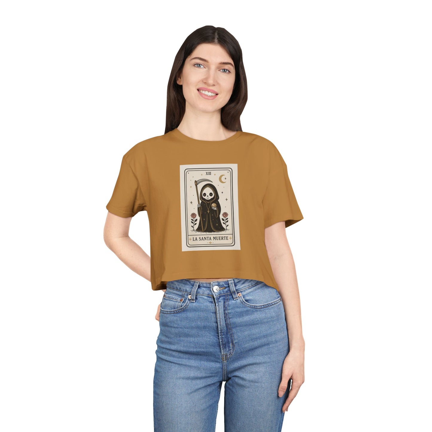 La Santa Muerte Tarot Crop Tee