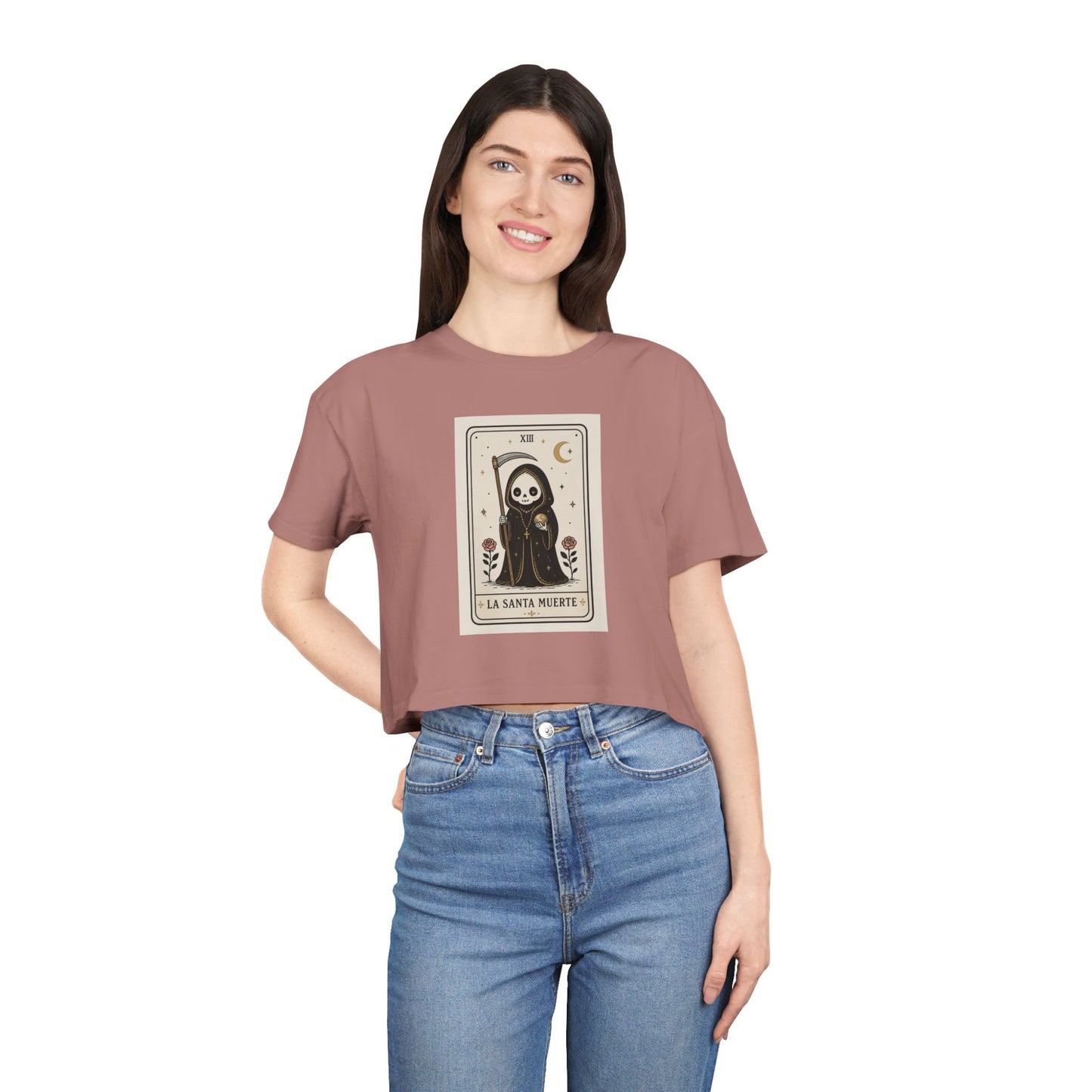 La Santa Muerte Tarot Crop Tee